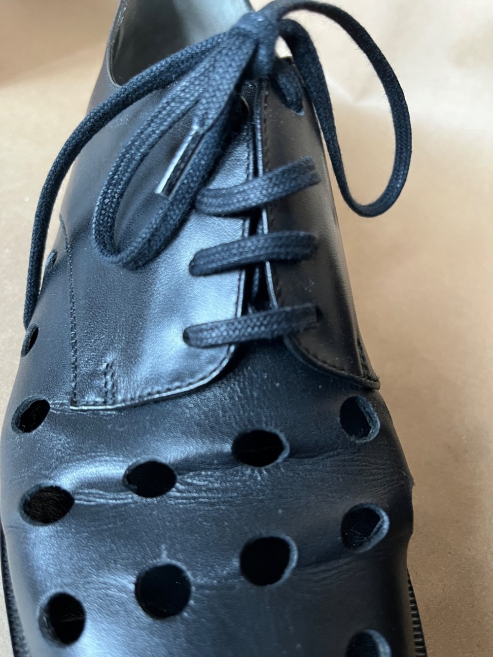 Robert Clergerie Paris JASPER black leather oxford perforated upper EU38 - Picture 5 of 10